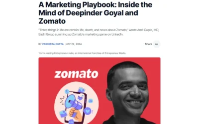 A Marketing Playbook: Inside the Mind of Deepinder Goyal and Zomato
