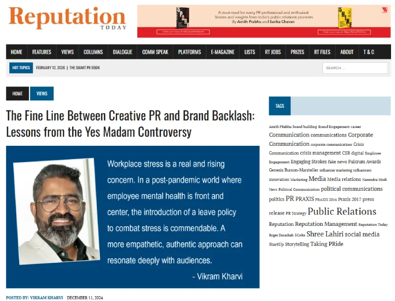 The Fine Line Between Creative PR and Brand Backlash_ Lessons from the Yes Madam Controversy | BloomingdalePR