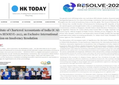 ICAI Presents RESOLVE-2023: International Convention on Insolvency Resolution for Professionals Worldwide
