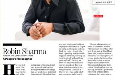 Robin Sharma the international bestselling author’s India tour