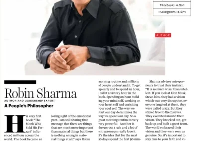 Robin Sharma the international bestselling author’s India tour