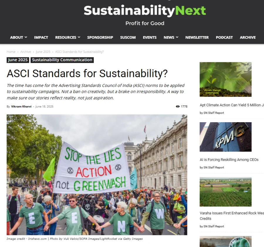 ASCI Standards for Sustainability | BloomingdalePR