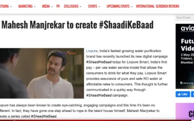 Livpure ropes Mahesh Manjrekar to create #ShaadiKeBaad campaign